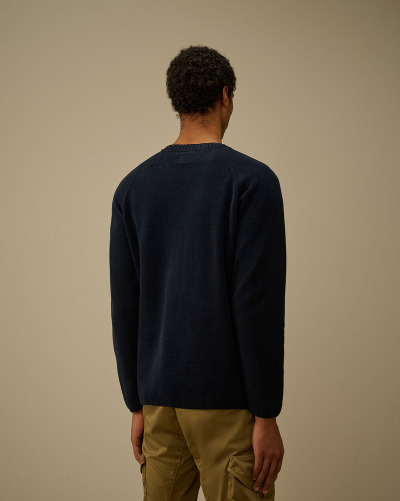 Cotton Chenille Crewneck Lens Sweater 4