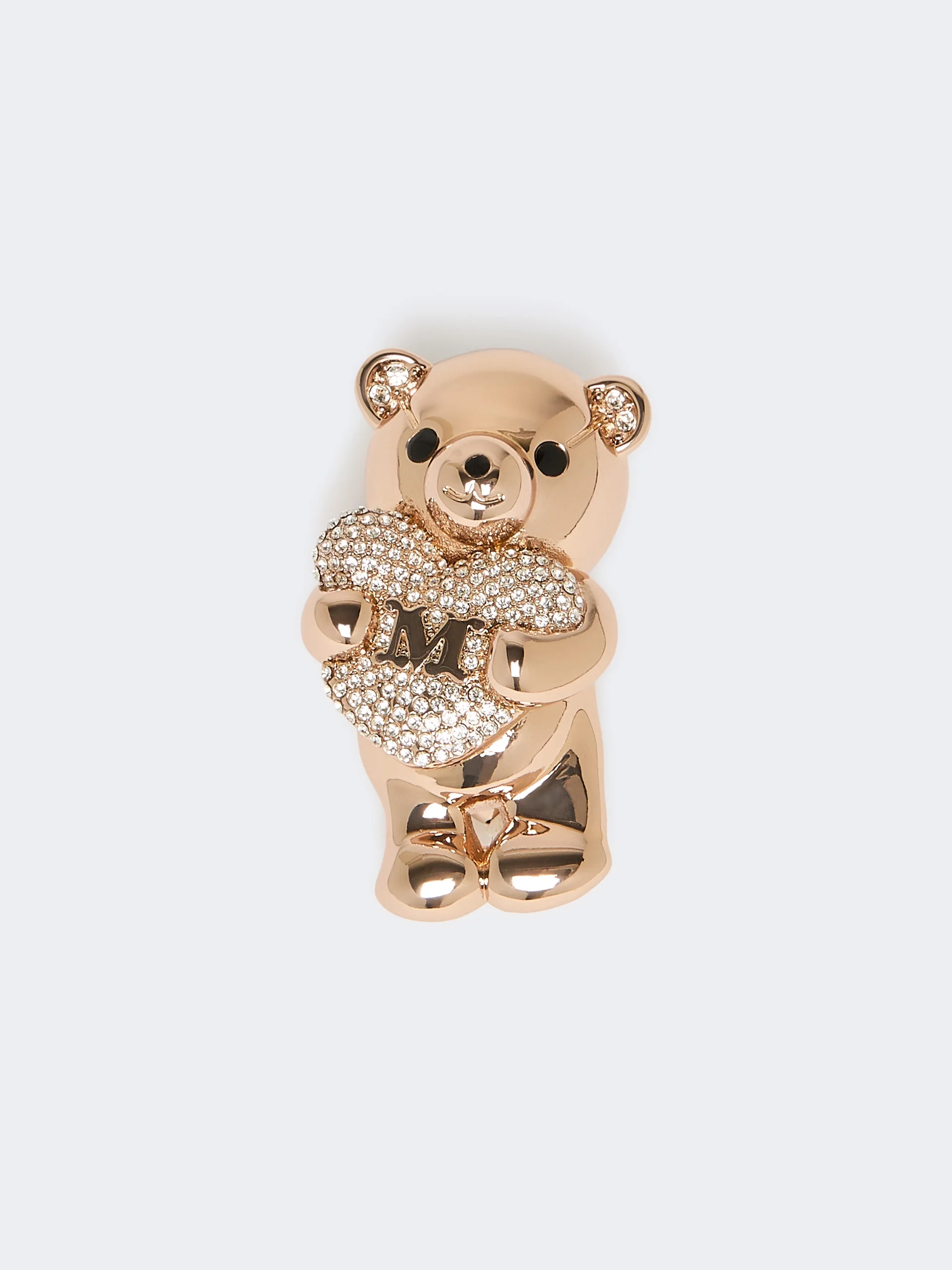 Metal brooch with rhinestones - ANTIQUE ROSE - 1