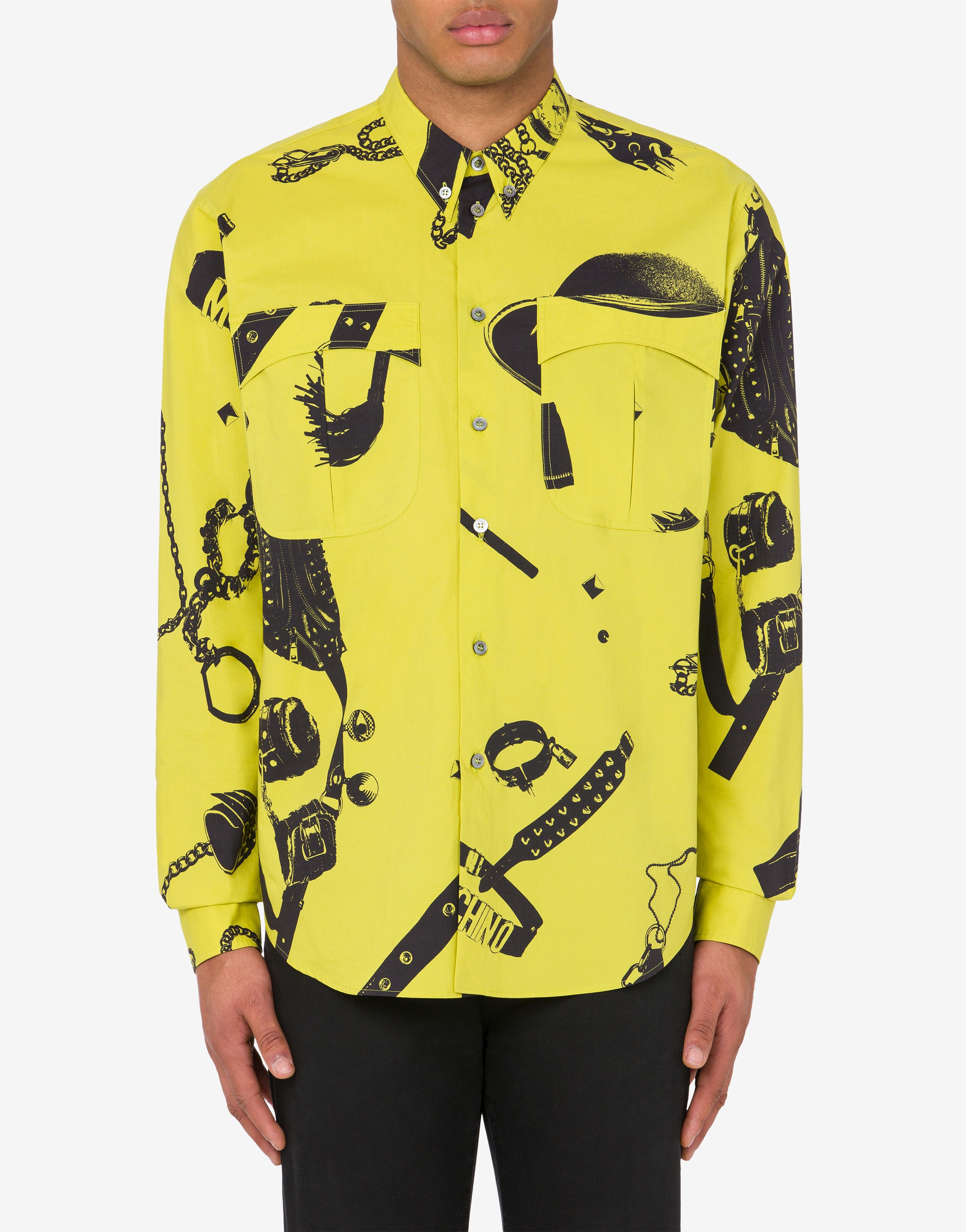 ALLOVER MOSCHINO ITEMS POPLIN SHIRT - 2