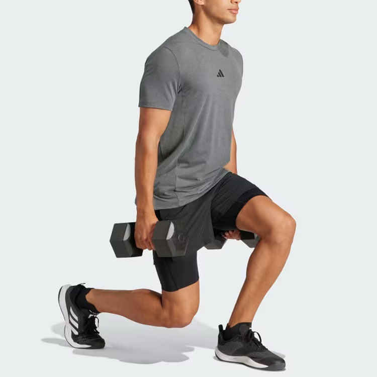 adidas Designed for Training Workout Tee 'Grey' IS3809 - 5