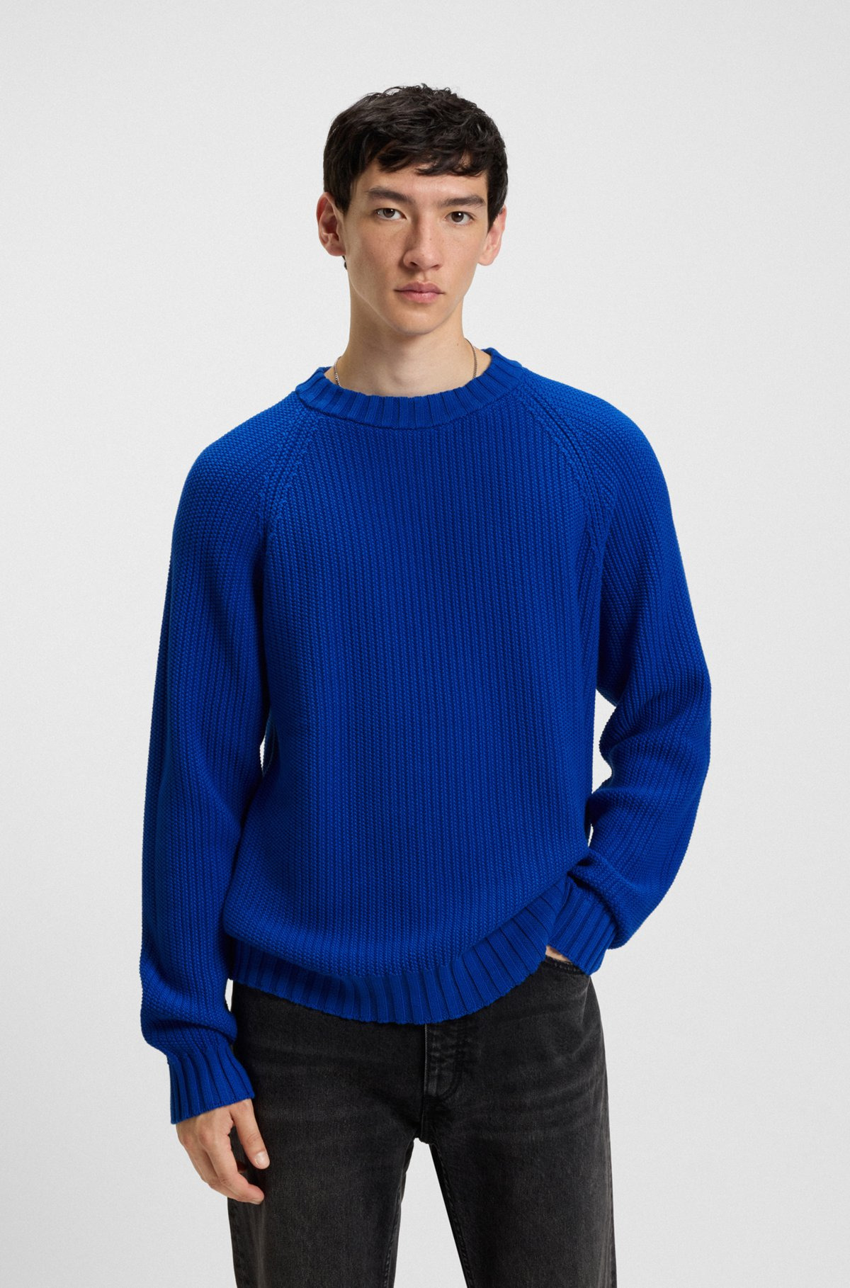 RIB-KNIT SWEATER IN COTTON - 2
