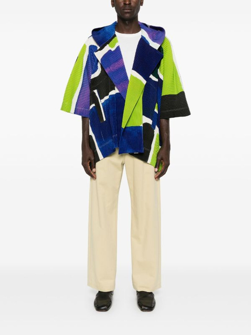 ISSEY MIYAKE Landscape plissé 효과 재킷 outlook