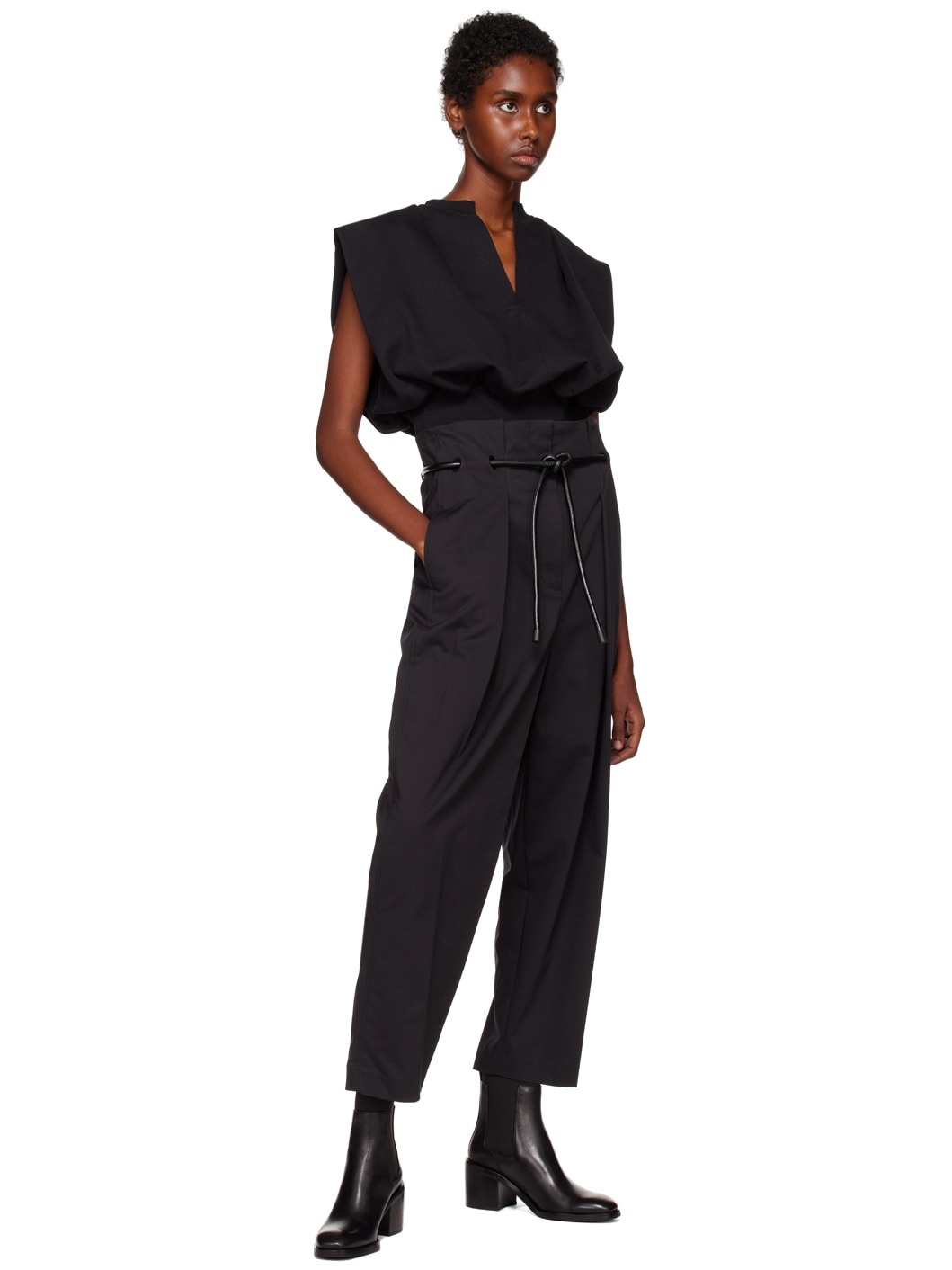 Black Origami Trousers - 7