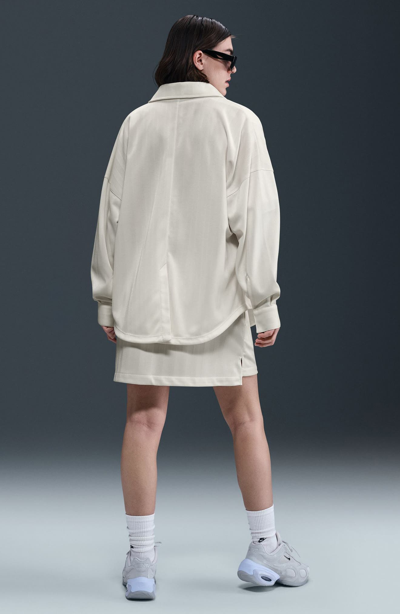 Nike Sportswear Stripe Shirt in Pale Ivory/Sail at Nordstrom - 6