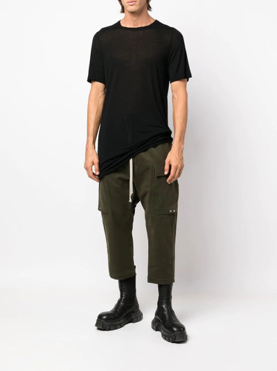 Rick Owens cropped drawstring-waistband trousers outlook