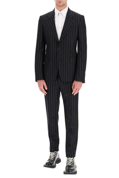 Alexander McQueen LUREX PINSTRIPE WOOL TROUSERS outlook