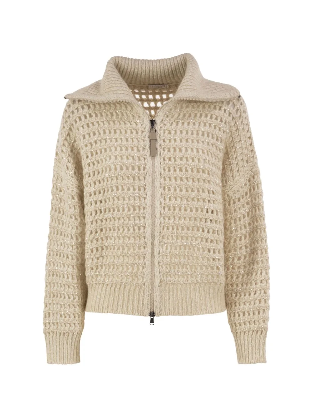 sequin-embellished openwork cardigan - 1