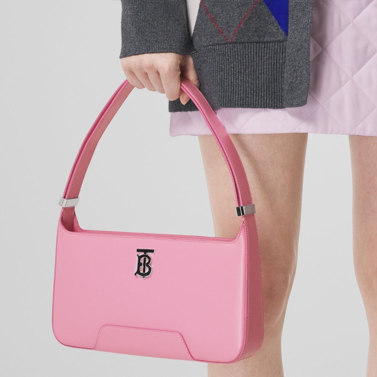 Leather TB Shoulder Bag - 3