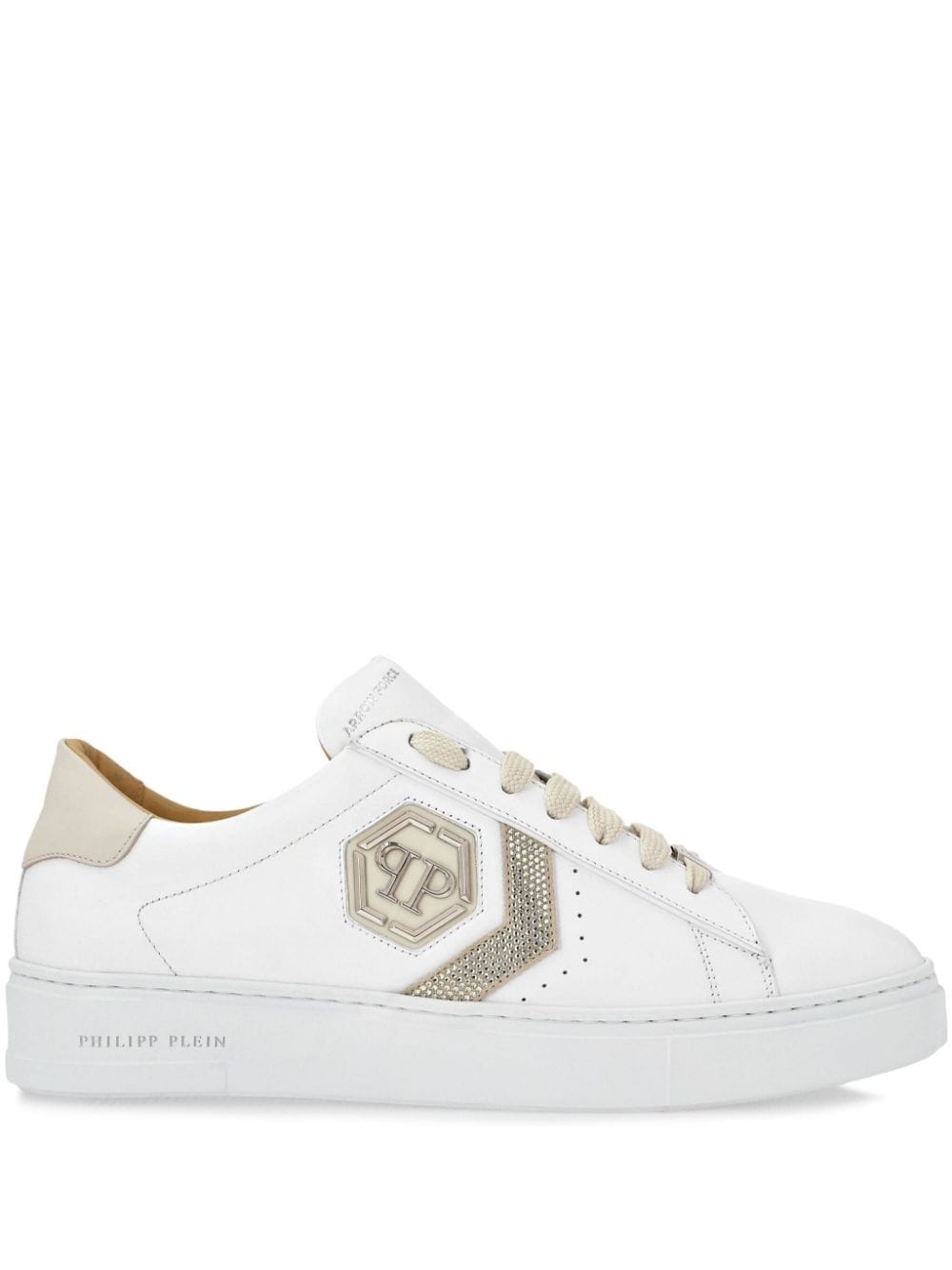 crystal Hexagon leather sneakers - 1