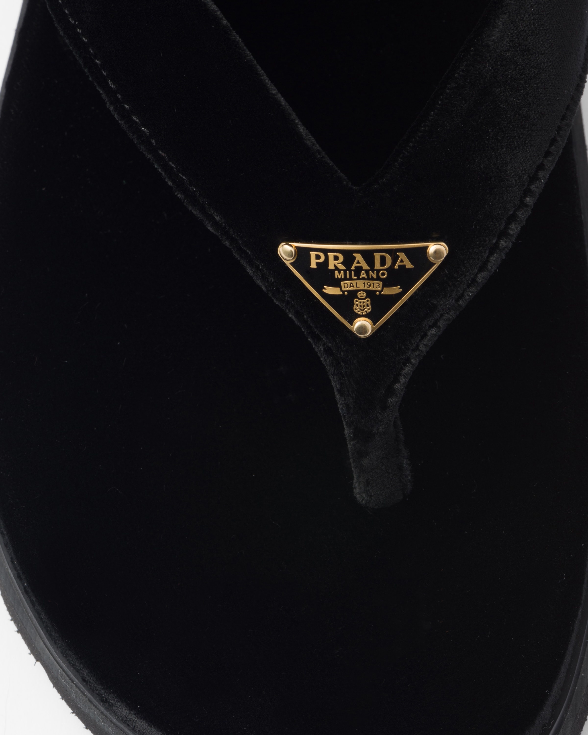 Velvet thong flip-flops - 5