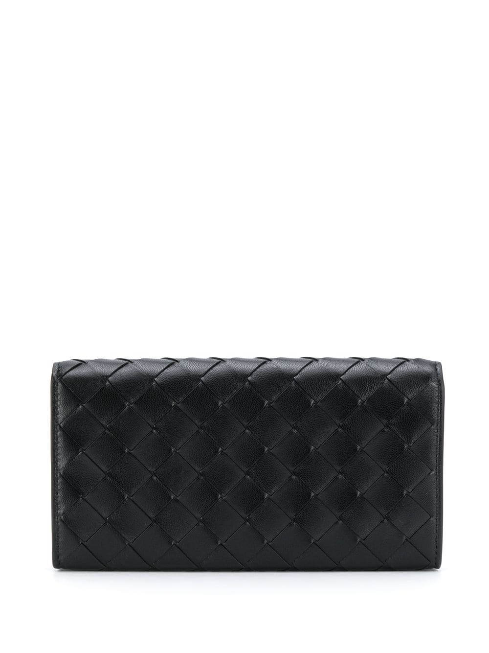 intrecciato weave continental wallet - 1