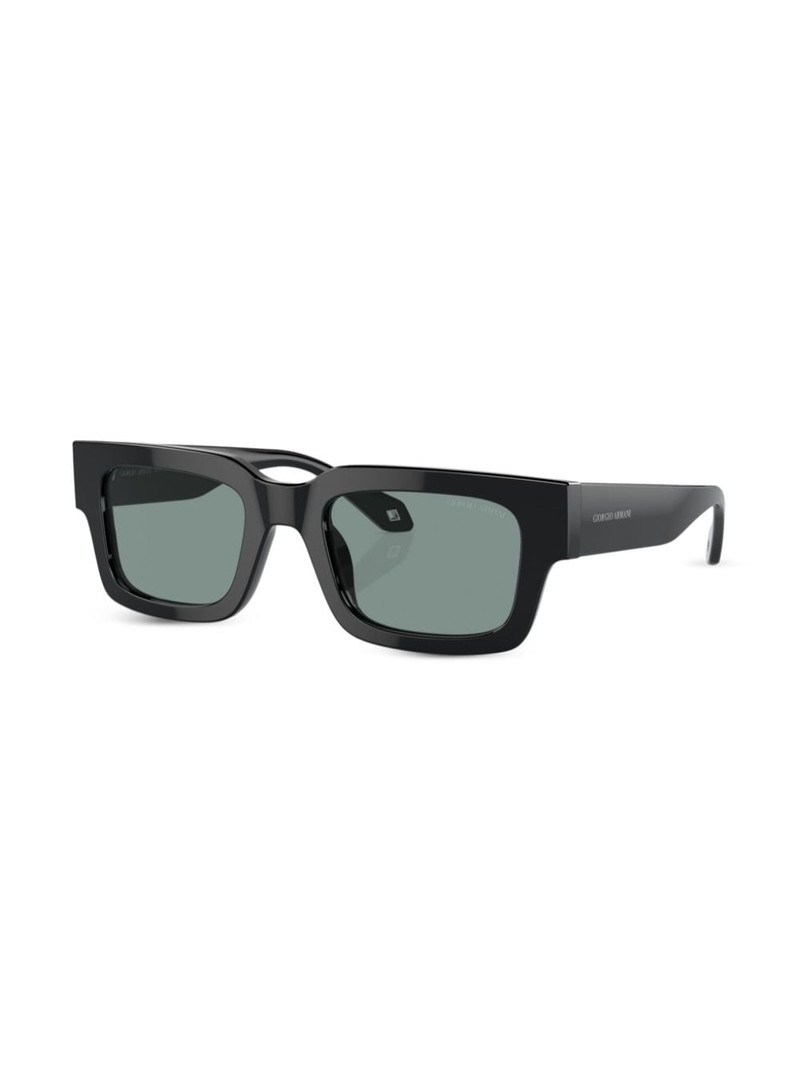 GIORGIO ARMANI logo-print square-frame sunglasses outlook