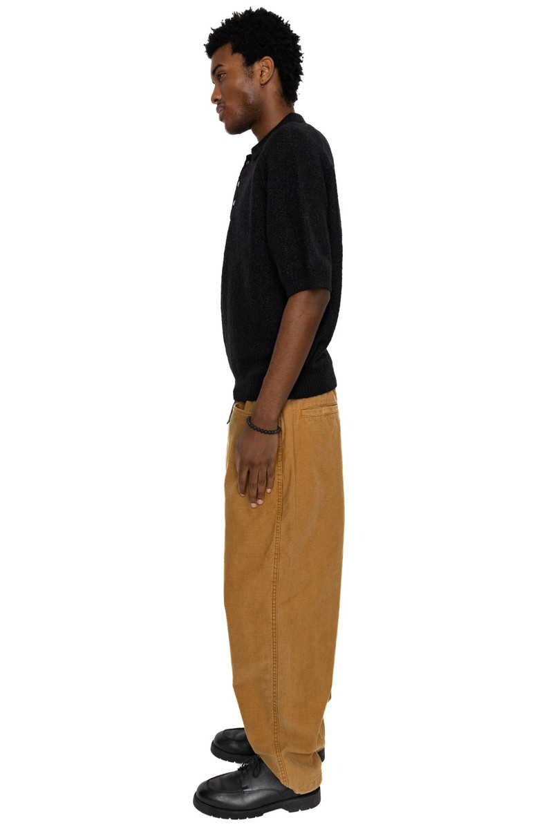 NEEDLES S/S Polo Sweater Crepe Weave - Black outlook