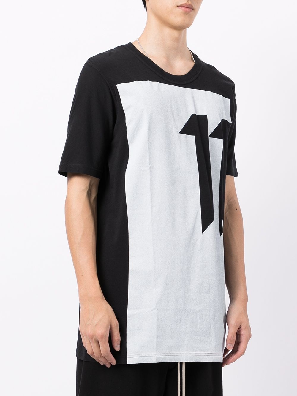 block-print longline T-shirt - 3