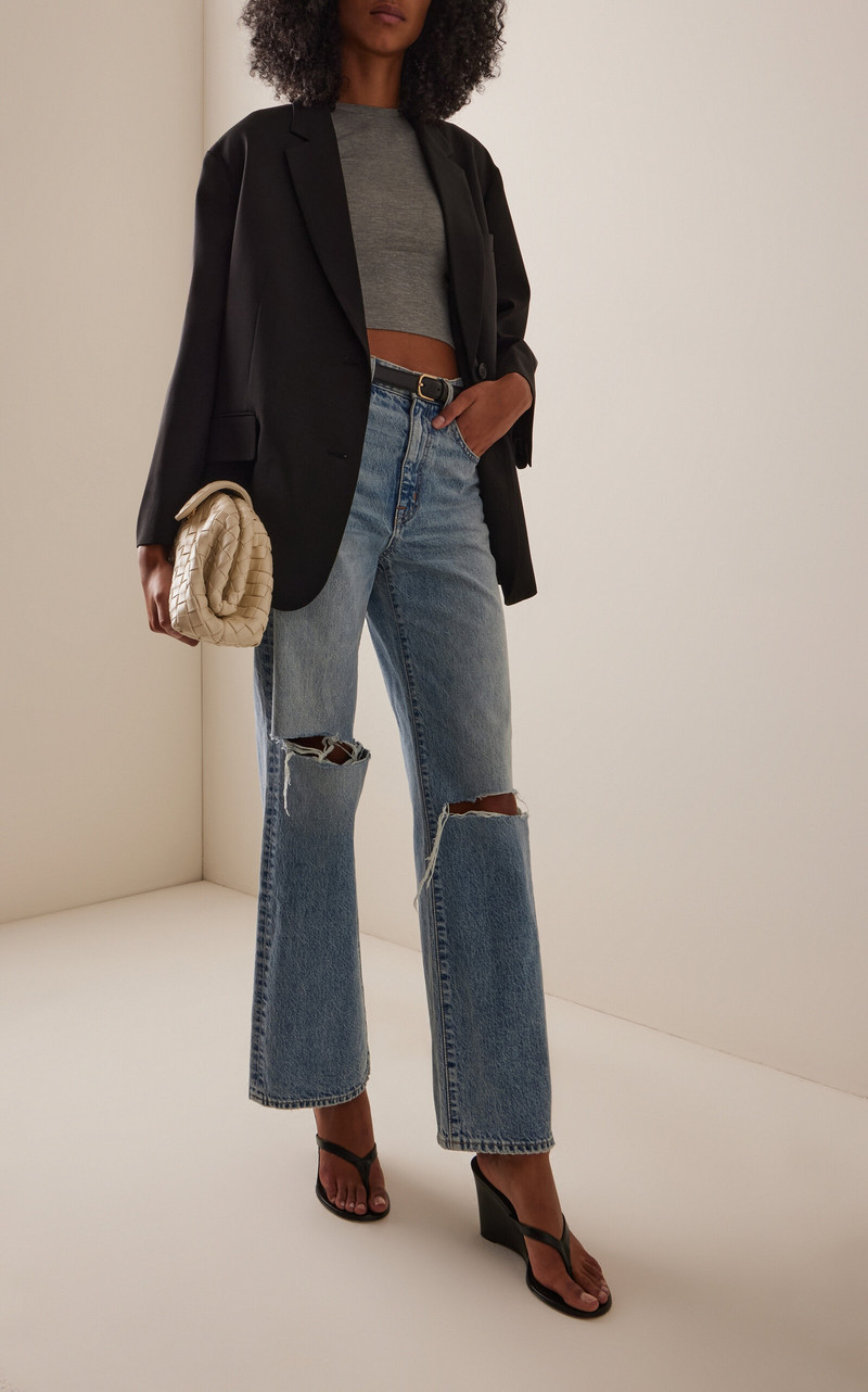 SLVRLAKE Grace Rigid High-Rise Wide-Leg Jeans light wash outlook