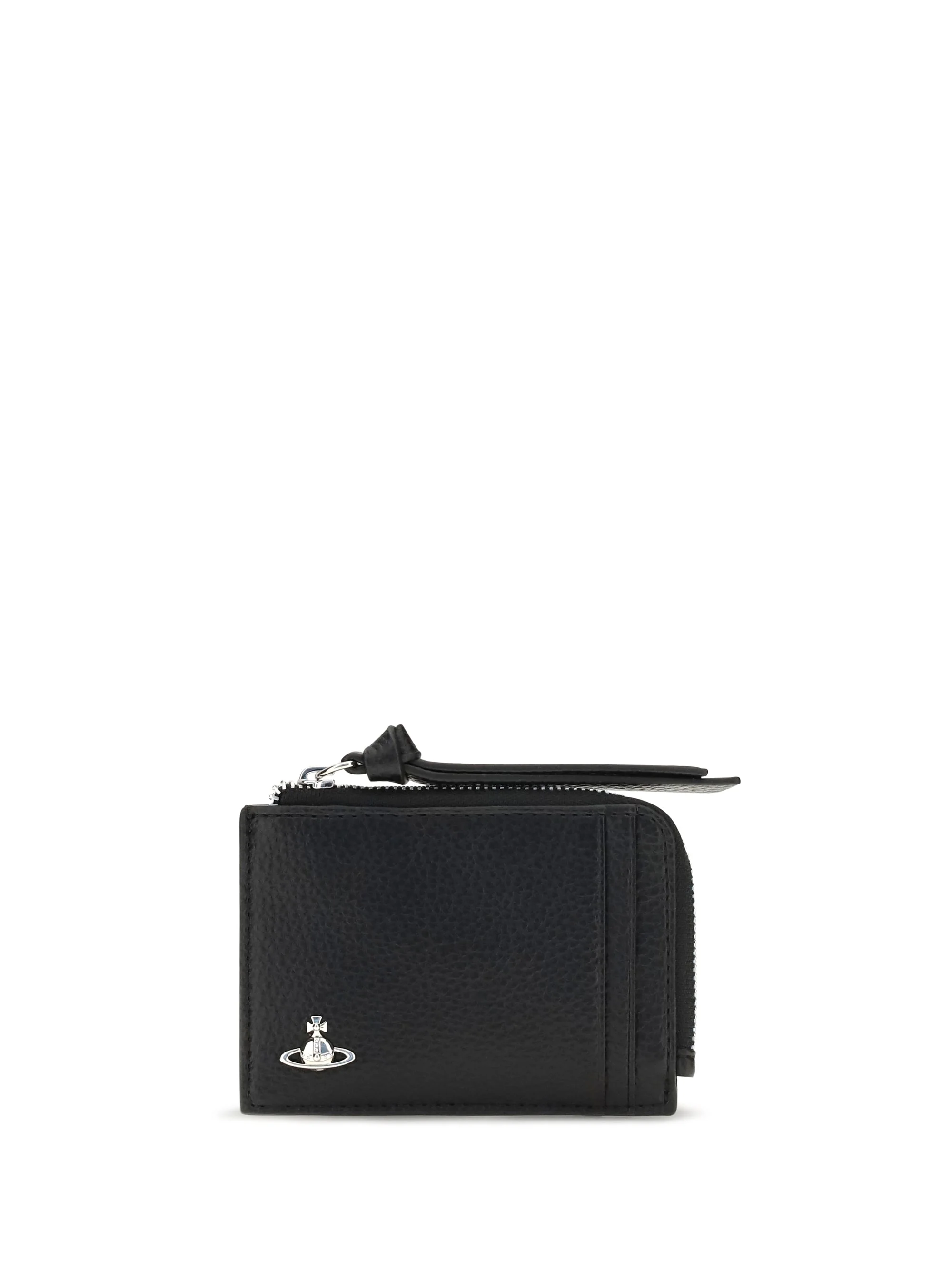 Vivienne Westwood Leather Zip Card Holder Card Case — Black - 1