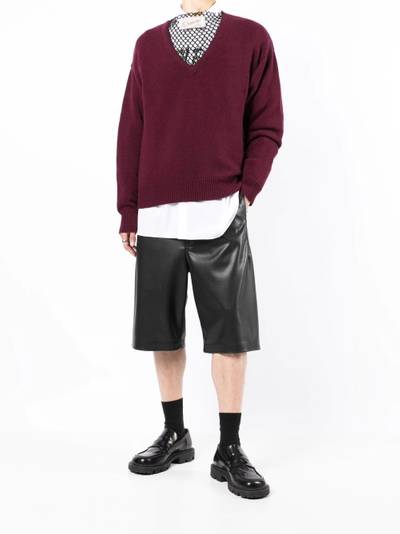 Raf Simons V-neck knitted jumper outlook