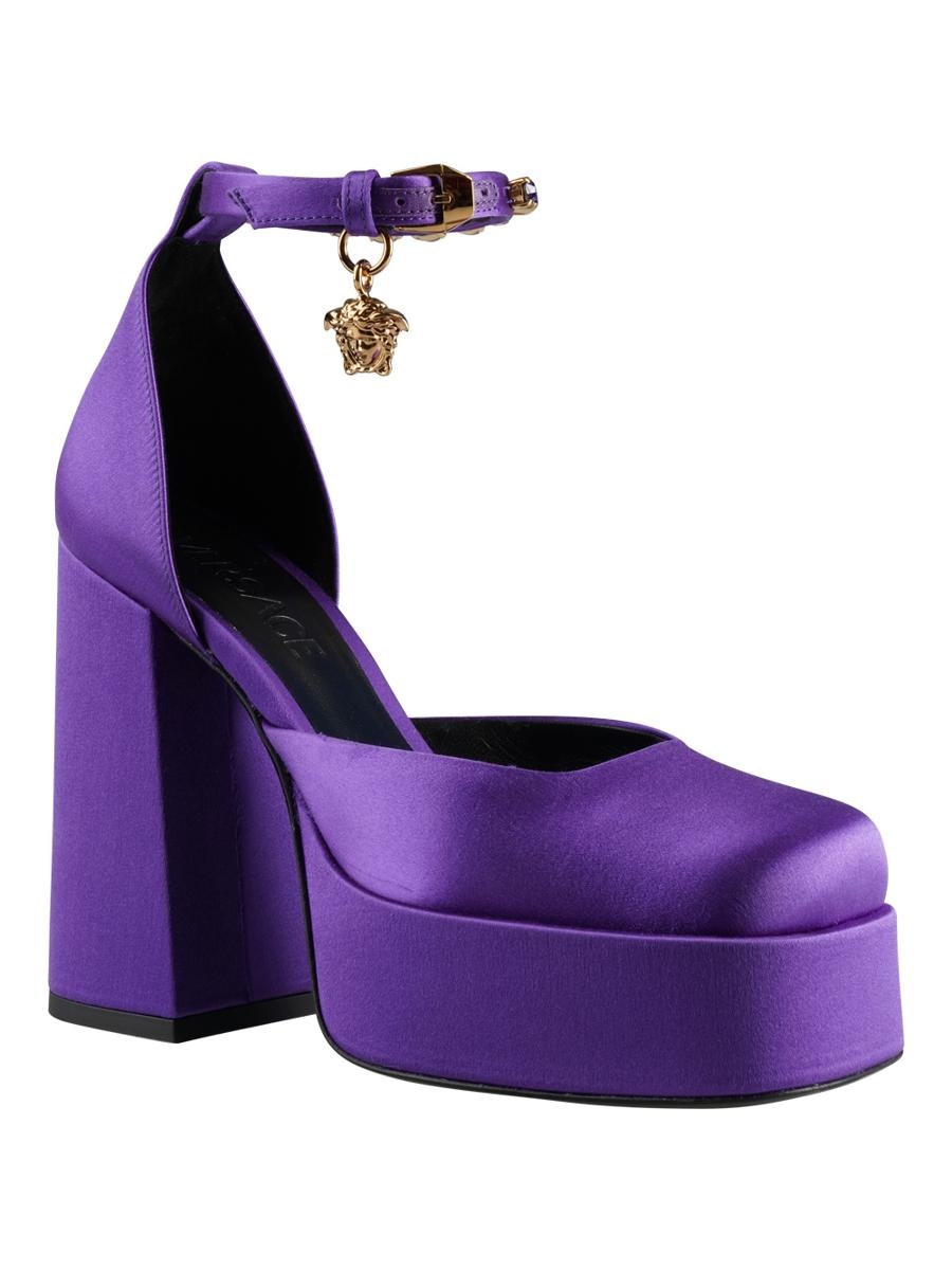 VERSACE SATIN PUMPS. SHOES - 3