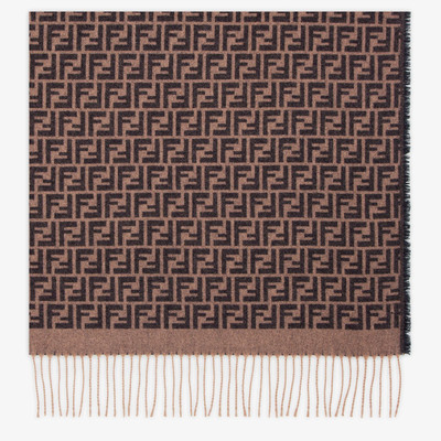 FENDI Brown cashmere travel set outlook