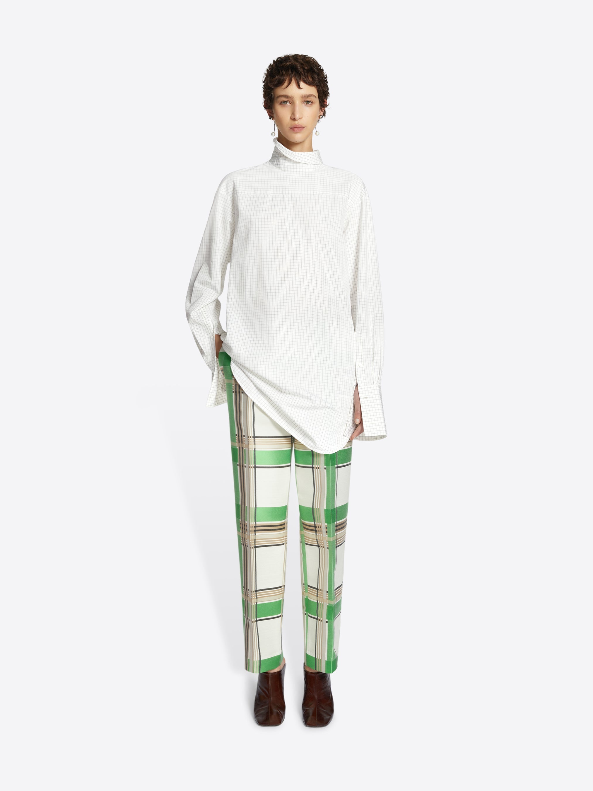 STRAIGHT JACQUARD PANTS - 2