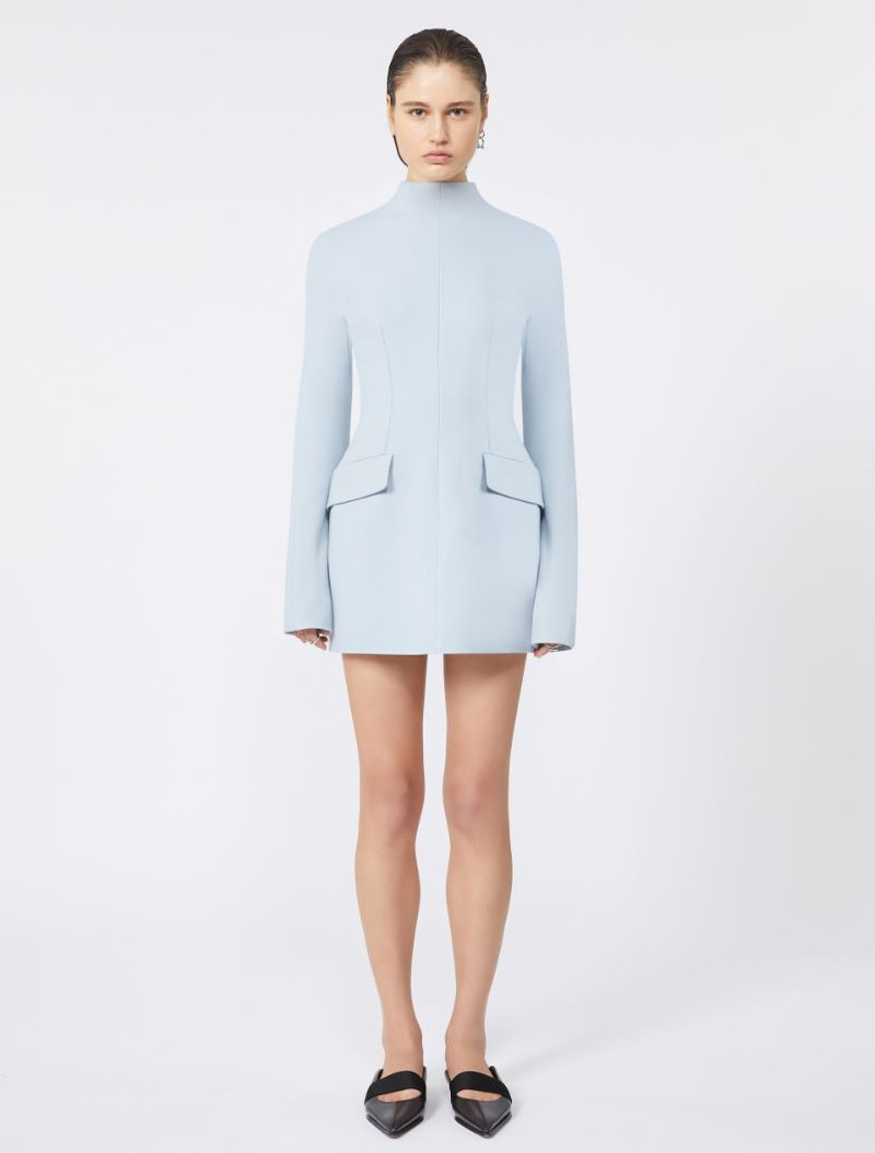 Short dress with contoured sides - KLEPSYDRA CAPSULE - LIGHT BLUE 3