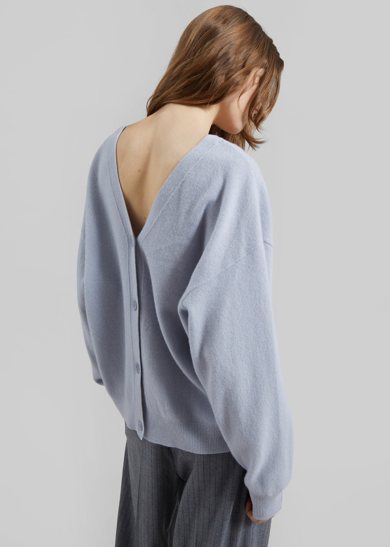 Lachen Double-Sided Wool Cardigan - Powder Blue 3