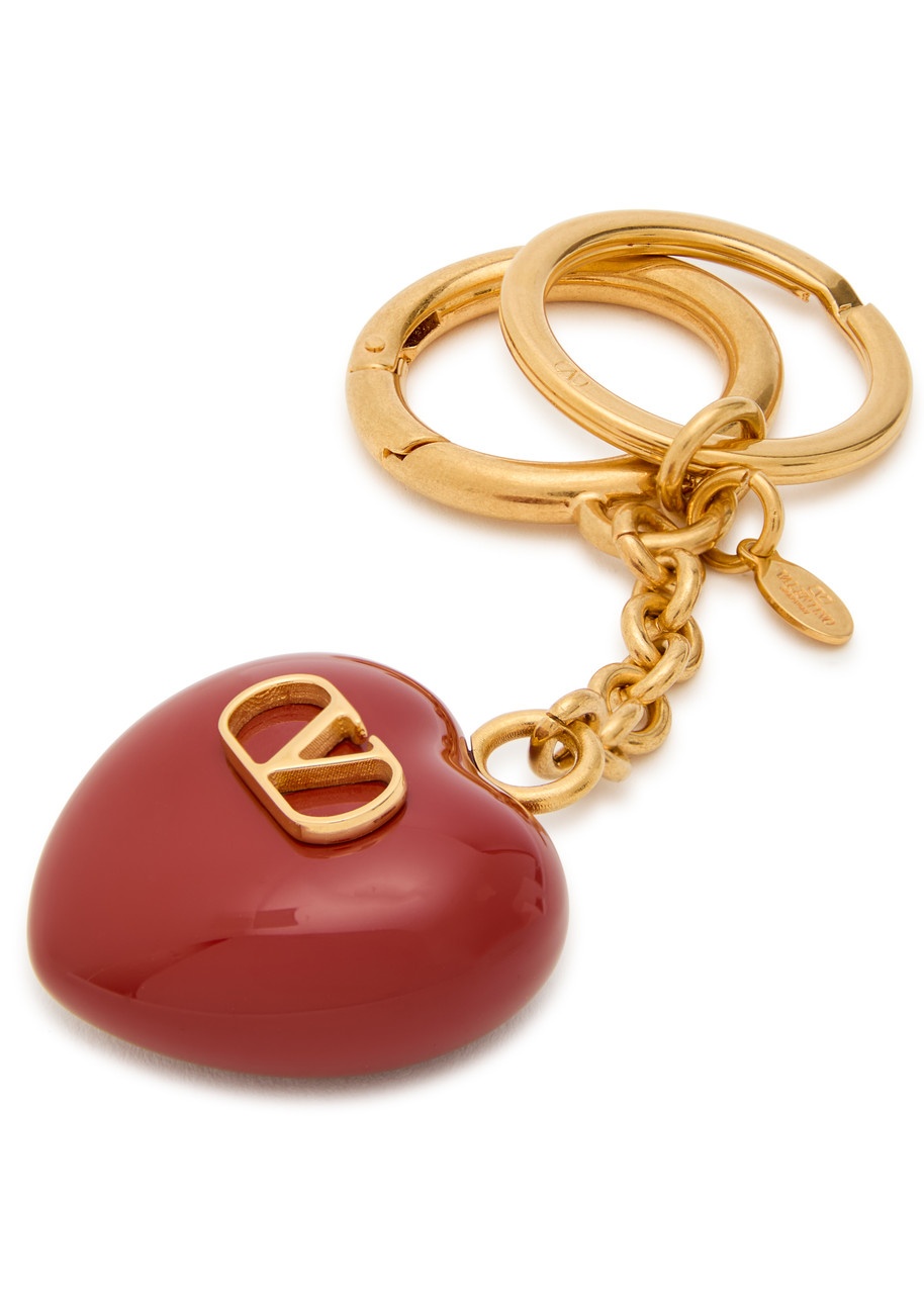 Valentino Garavani Vlogo Heart Enamelled Keyring - 2