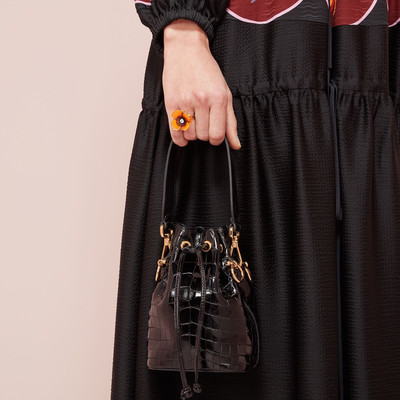 FENDI Mini-bag in black crocodile outlook