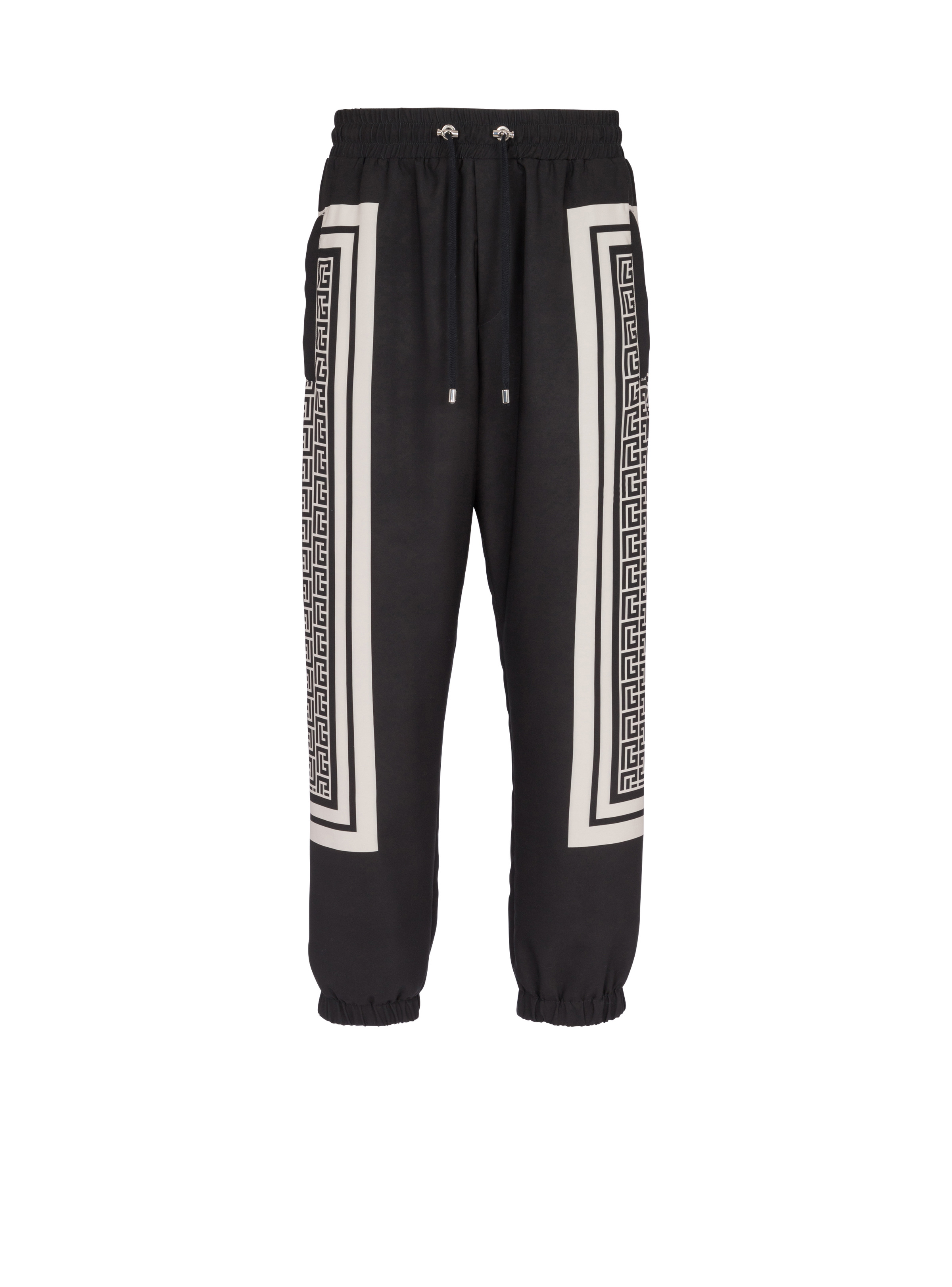 Monogrammed scarf joggers - 1