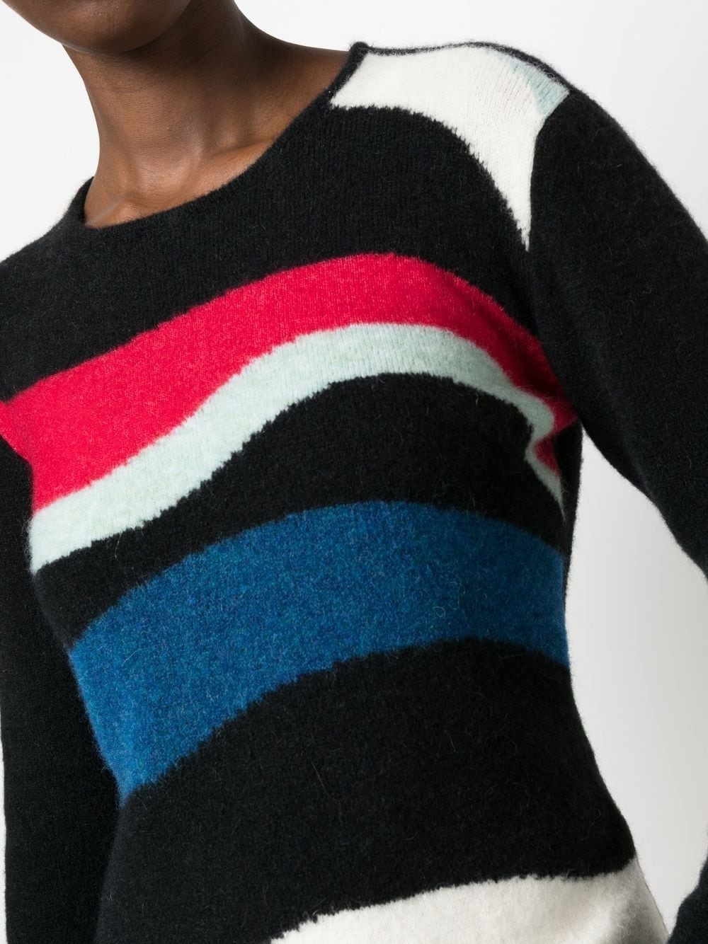 abstract-pattern knit jumper - 5