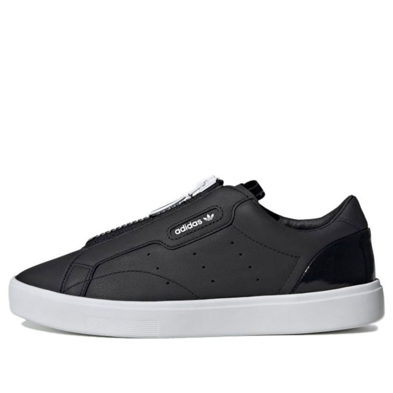 (WMNS) 아디다스 오리지널 Sleek Zip '블랙 화이트'EF0695 - 1