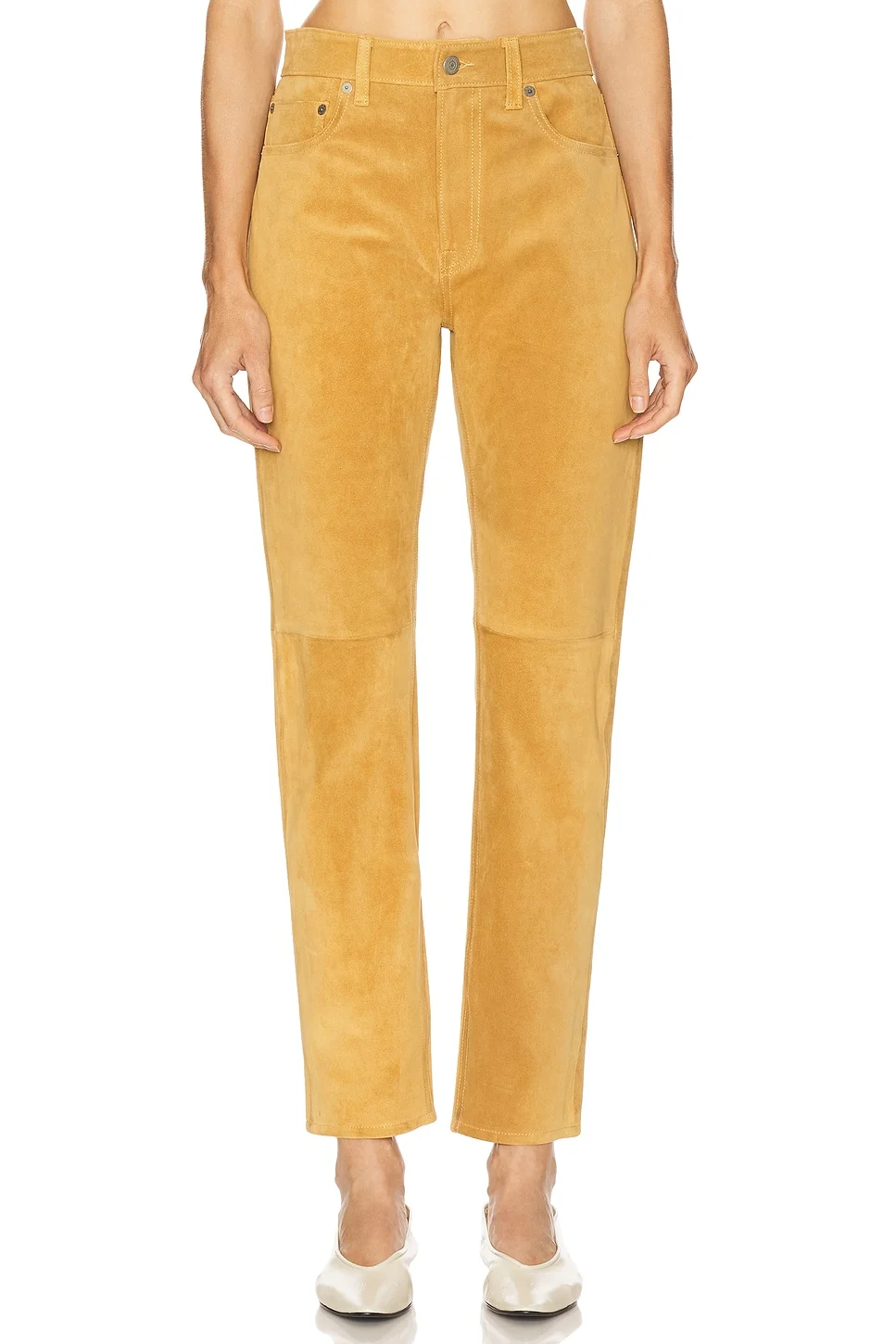 Suede Relaxed Straight Pant - 1