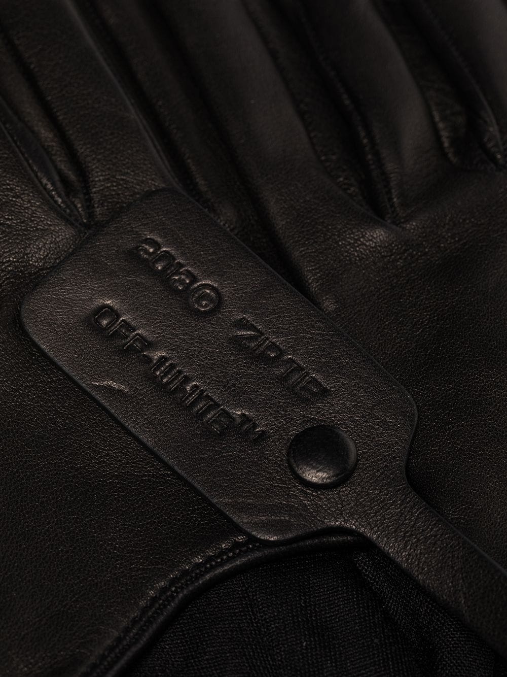 zip-tie detail gloves - 3