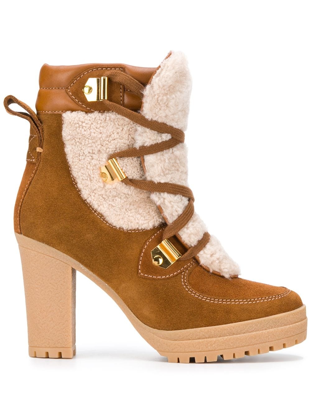 heeled suede ankle boots - 1