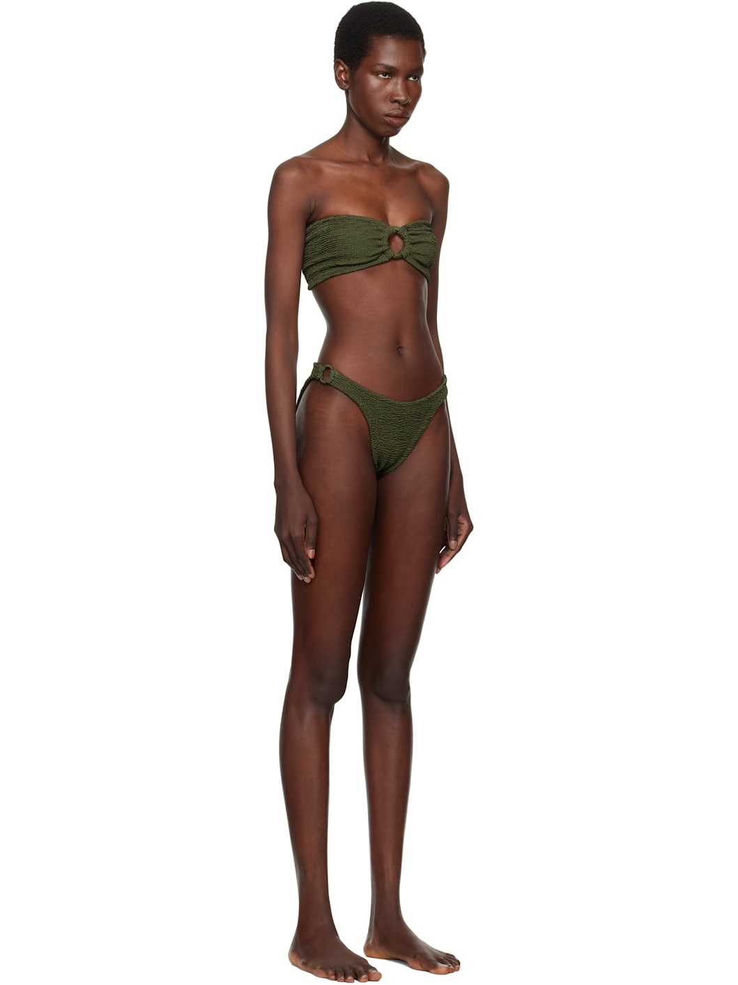 Green Gloria Tonal Hoops Bikini - 2