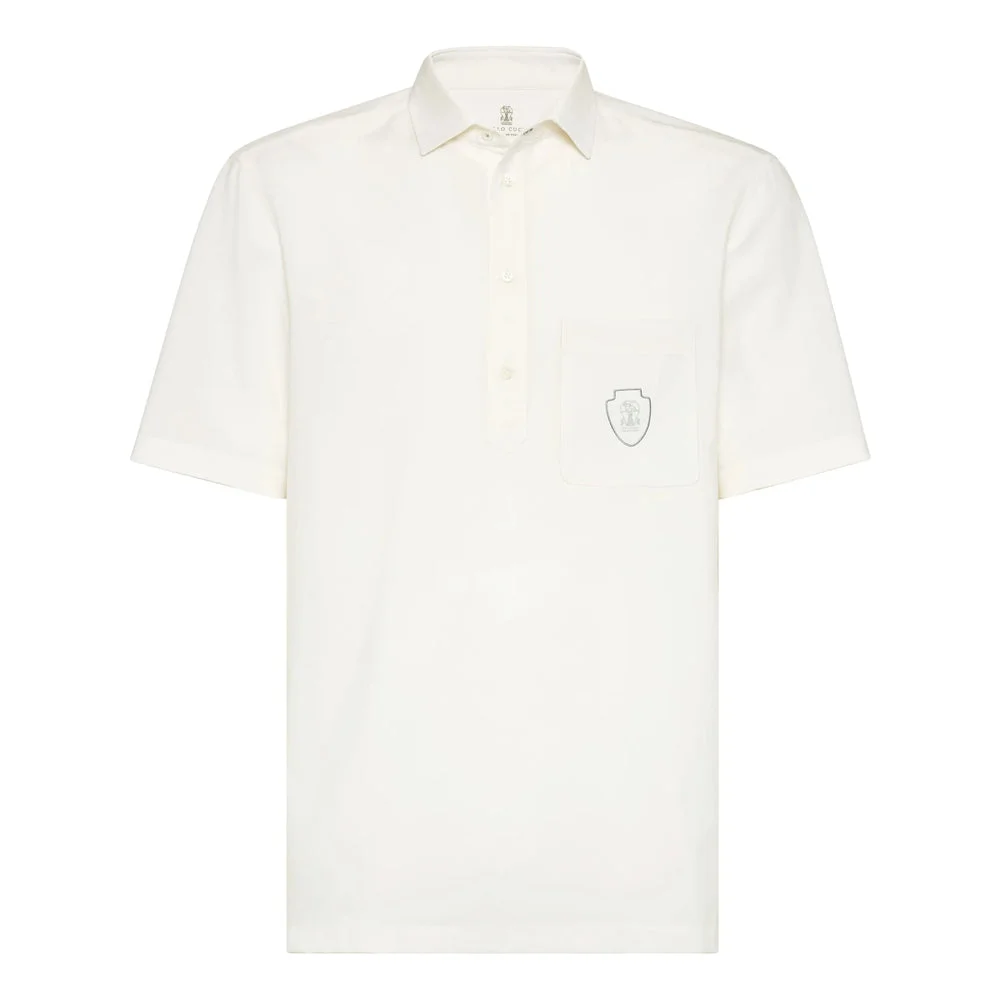 Brunello Cucinelli White Polo Shirts Men - 1