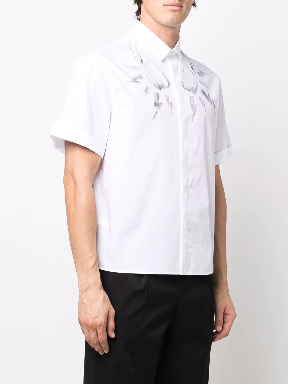 graphic-print short-sleeve cotton shirt - 3