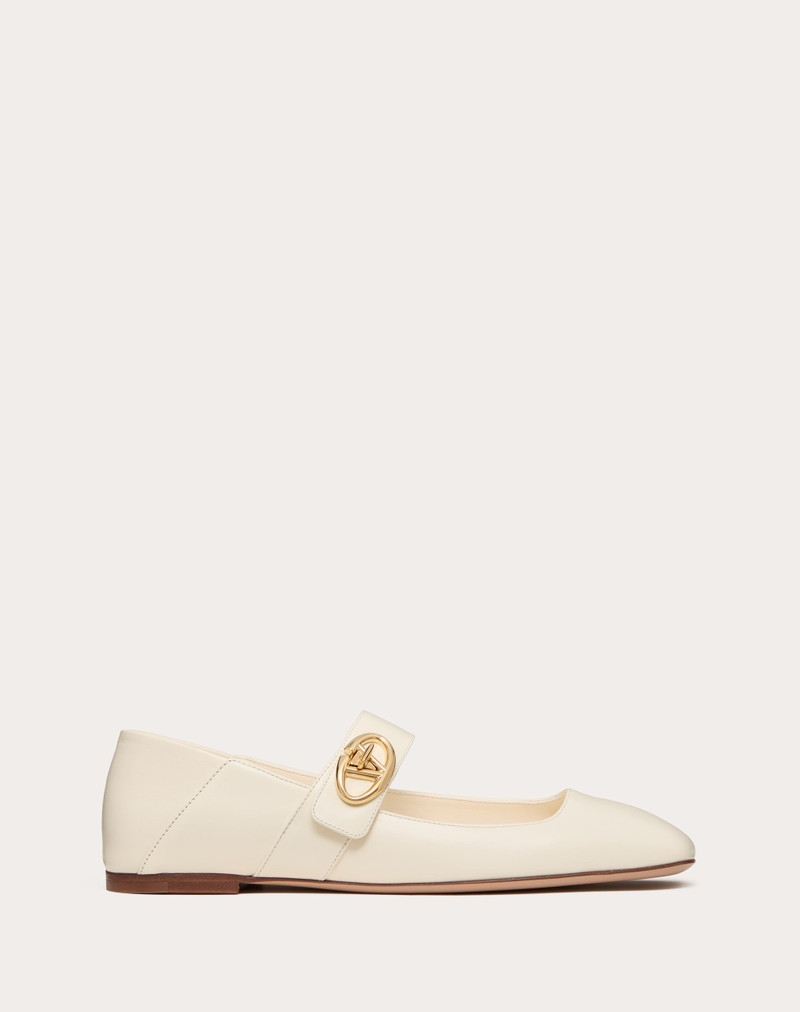 VLOGO LOCKER MARY-JANE BALLERINA IN CALFSKIN - 1
