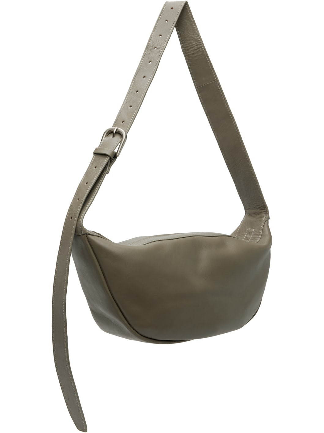 Gray Adjustable Crescent Bag - 2
