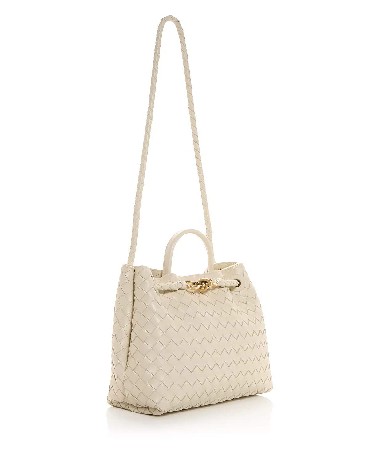 Medium Andiamo Intrecciato Leather Shoulder Bag - 3