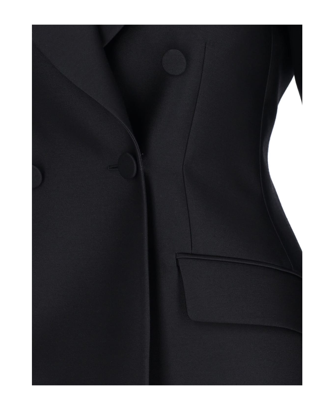 Double-breasted Wool And Silk Jacket - 5