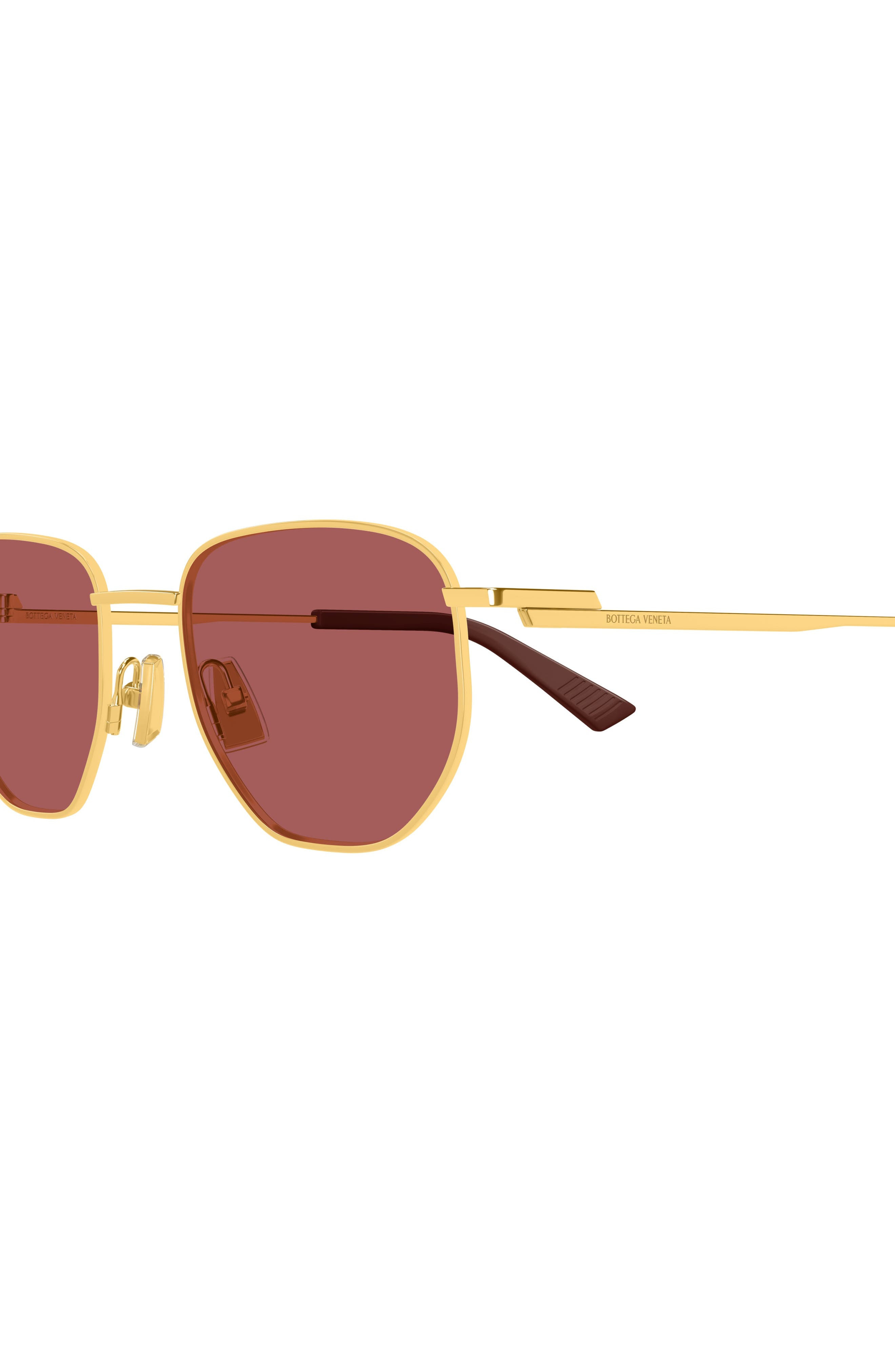 Bottega Veneta 52mm Pilot Sunglasses in Gold/pink at Nordstrom - 3