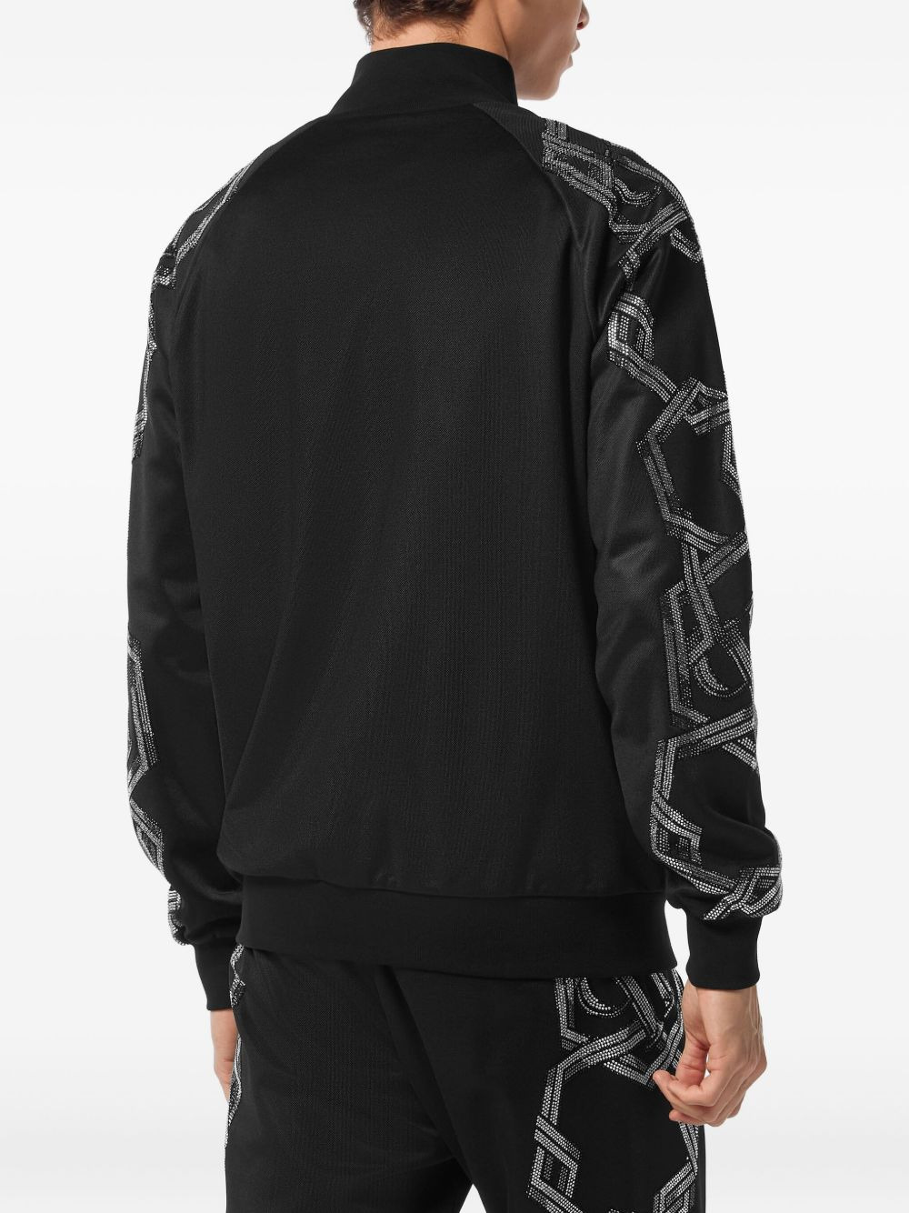 chain-embellished track jacket - 3