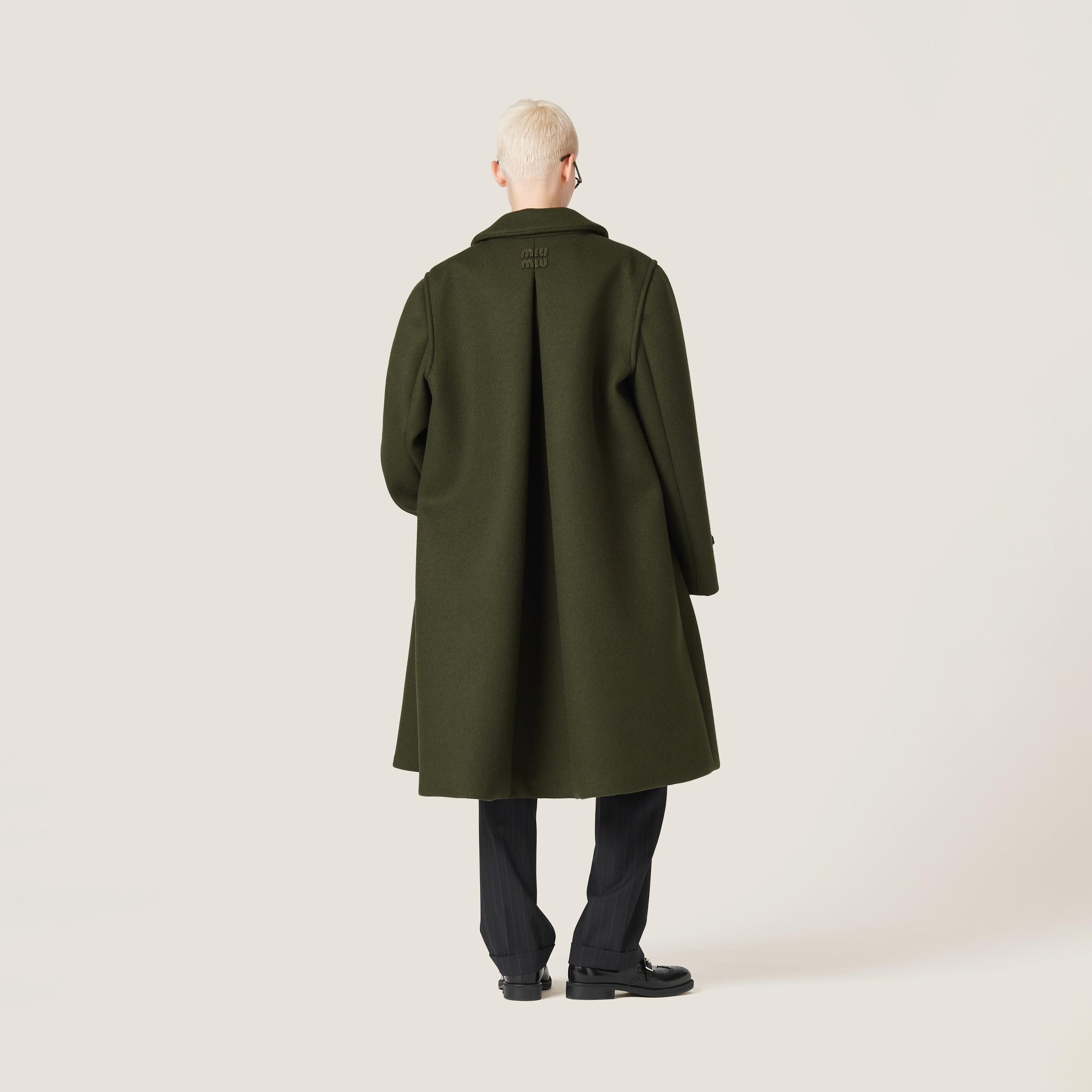 Single-breasted loden cloth coat - 3