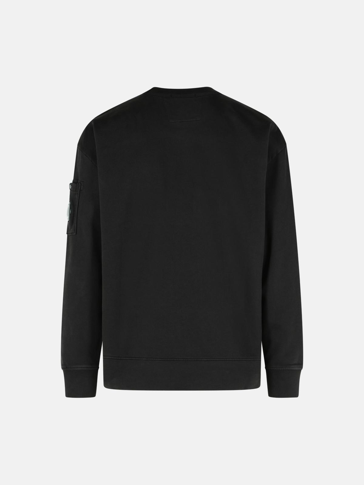 'EMERIZED' BLACK COTTON SWEATSHIRT - 3