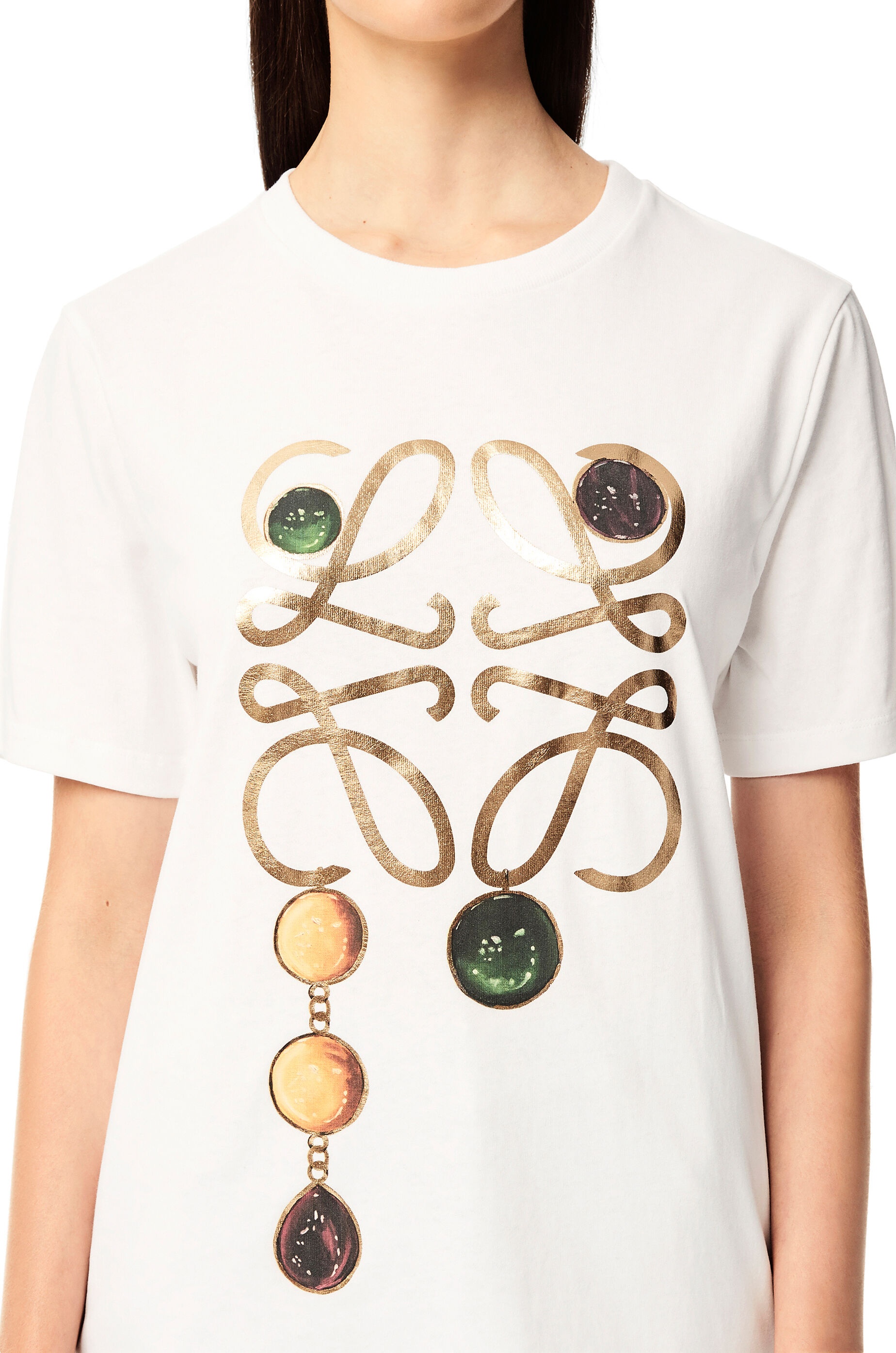 Anagram brooch print T-shirt in cotton - 5