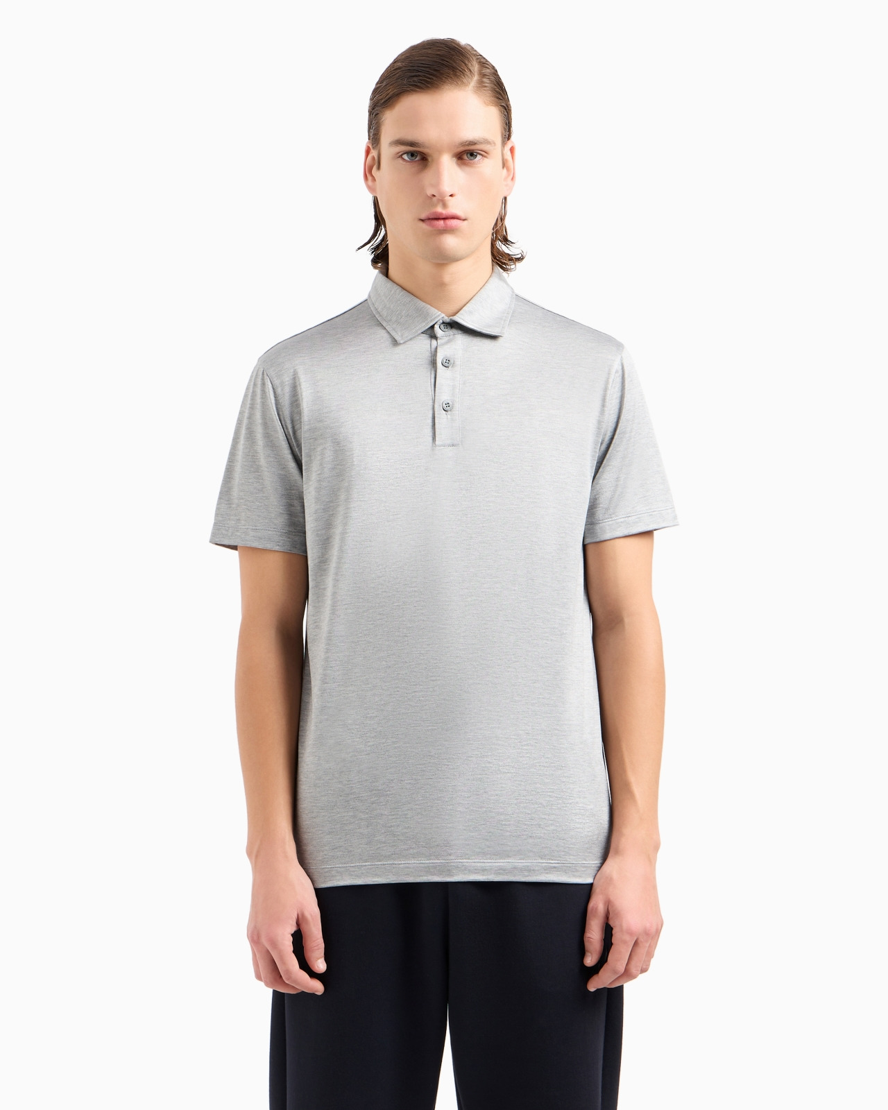 Silk and cotton-mélange jersey polo shirt - 4