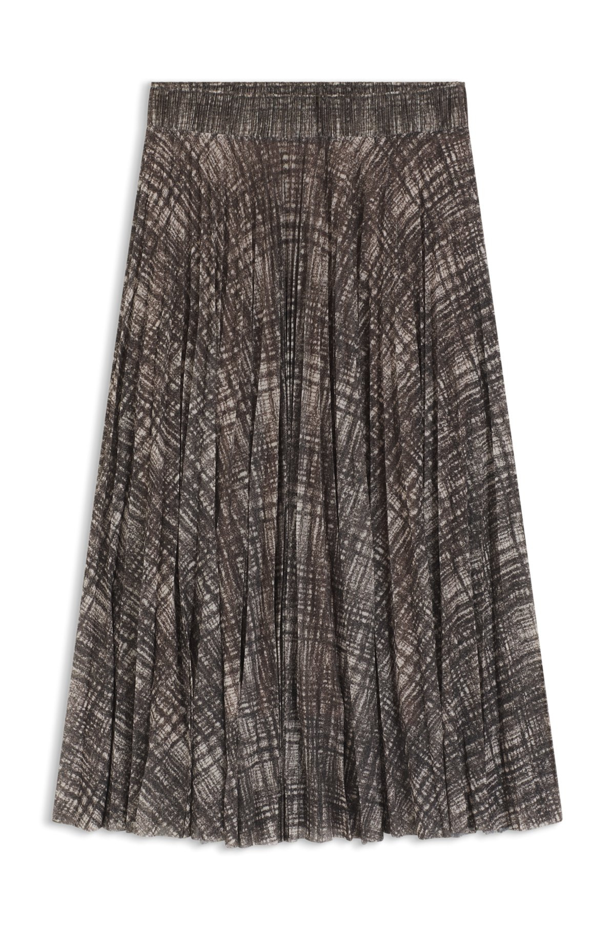 LINED TULLE SKIRT WITH PLISSÉ PLEATS - 1
