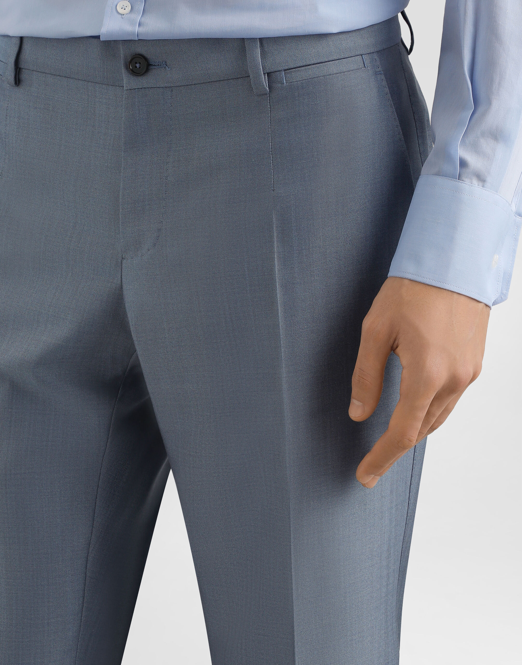 Single-breasted wool and silk  suit - 6