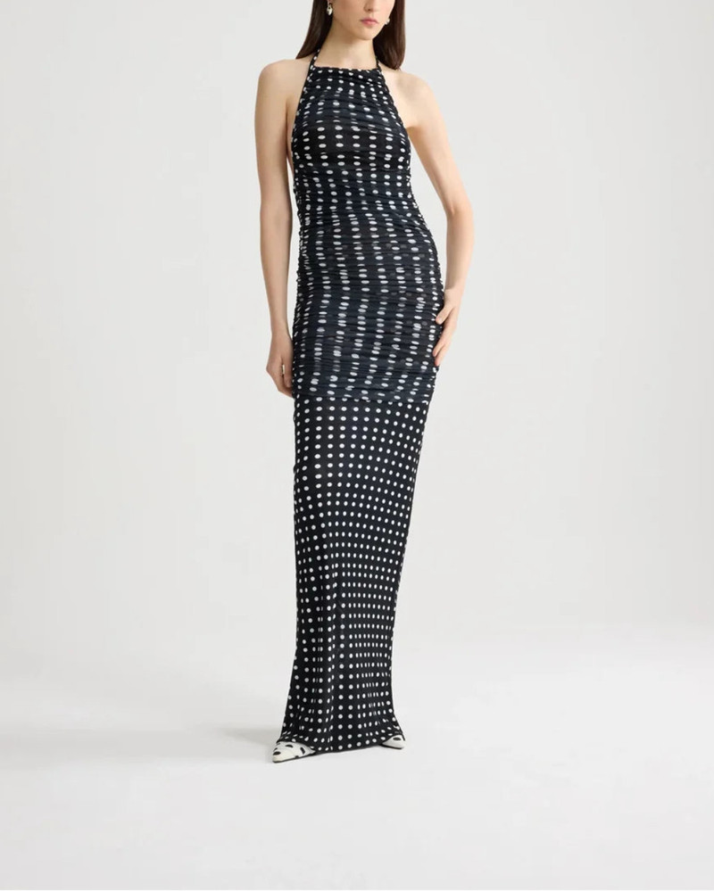 PATOU RECYCLED NYLON LONG DRAPED DRESS outlook